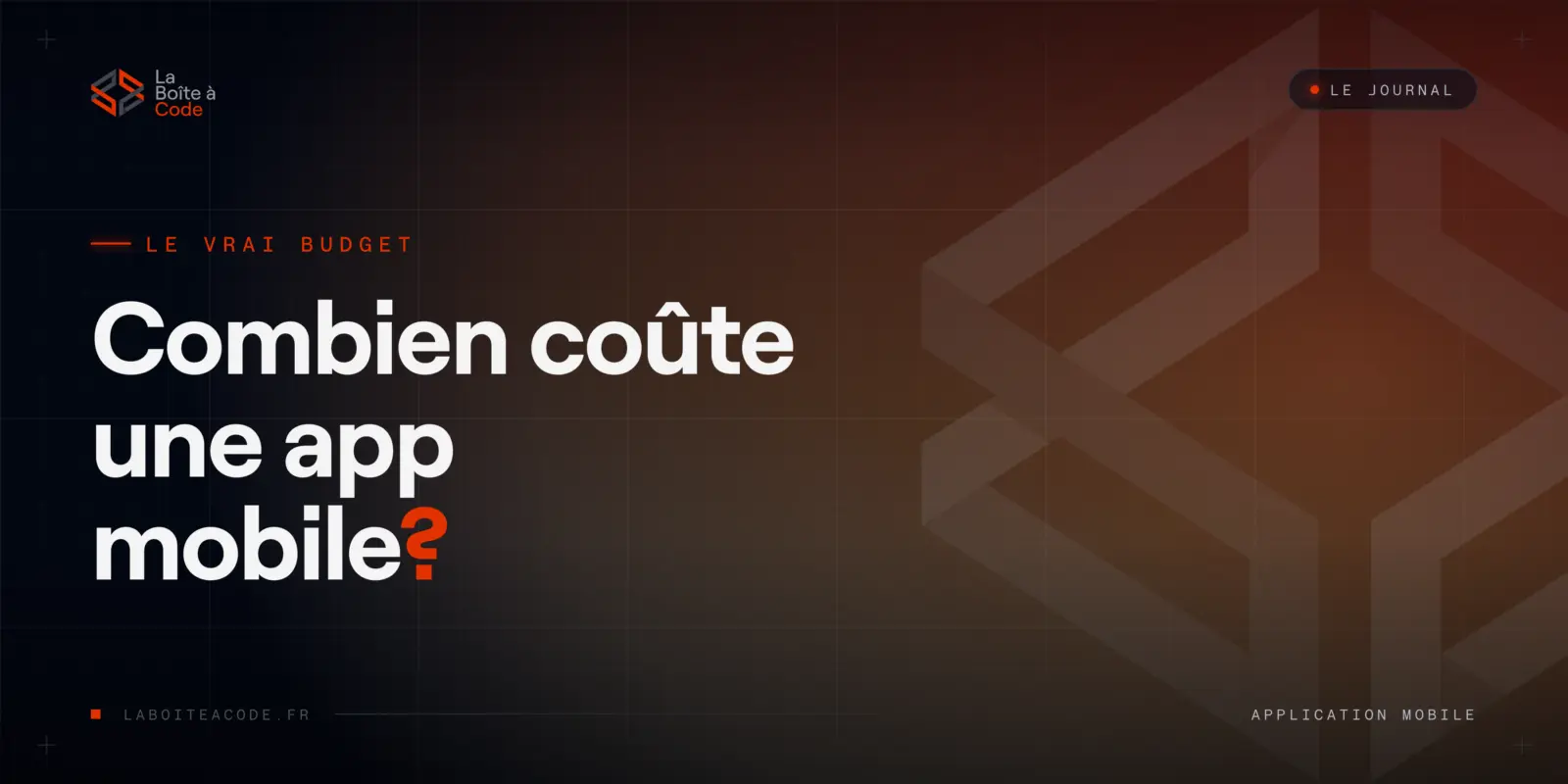 Combien coûte une application mobile ?