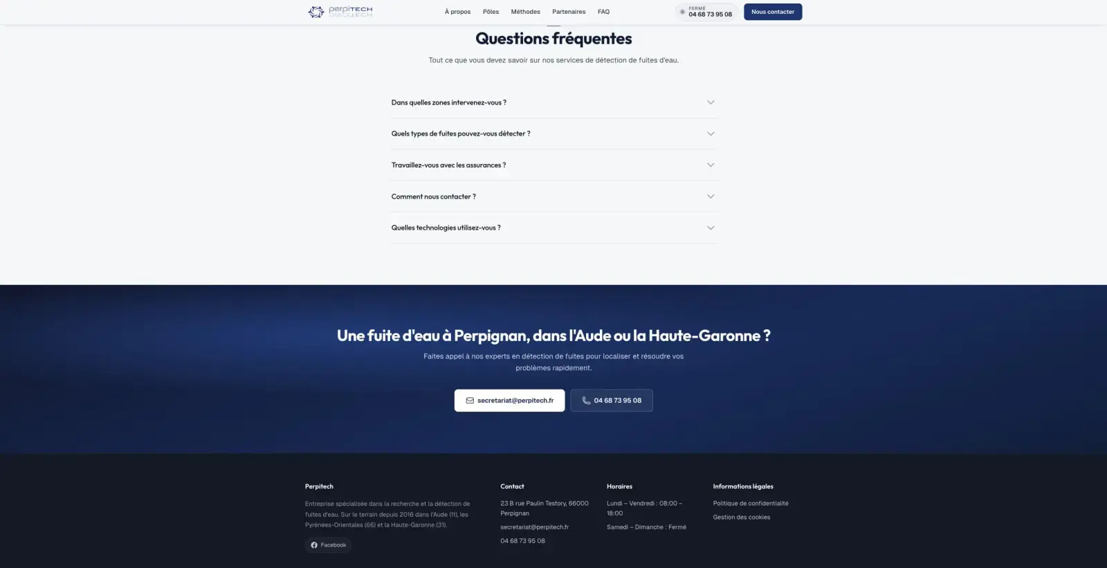 FAQ et prise de contact