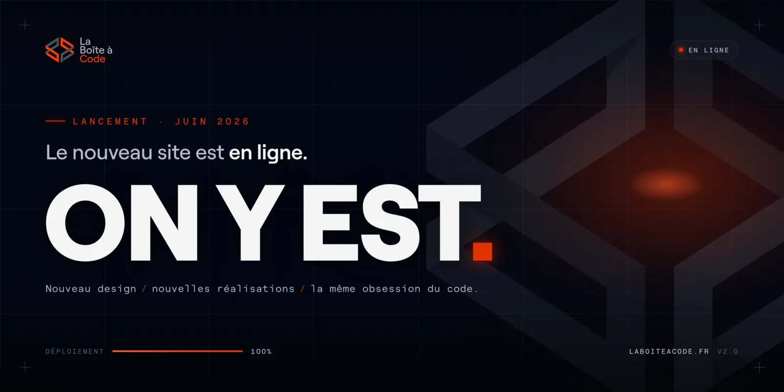 Nouveau site : on y est