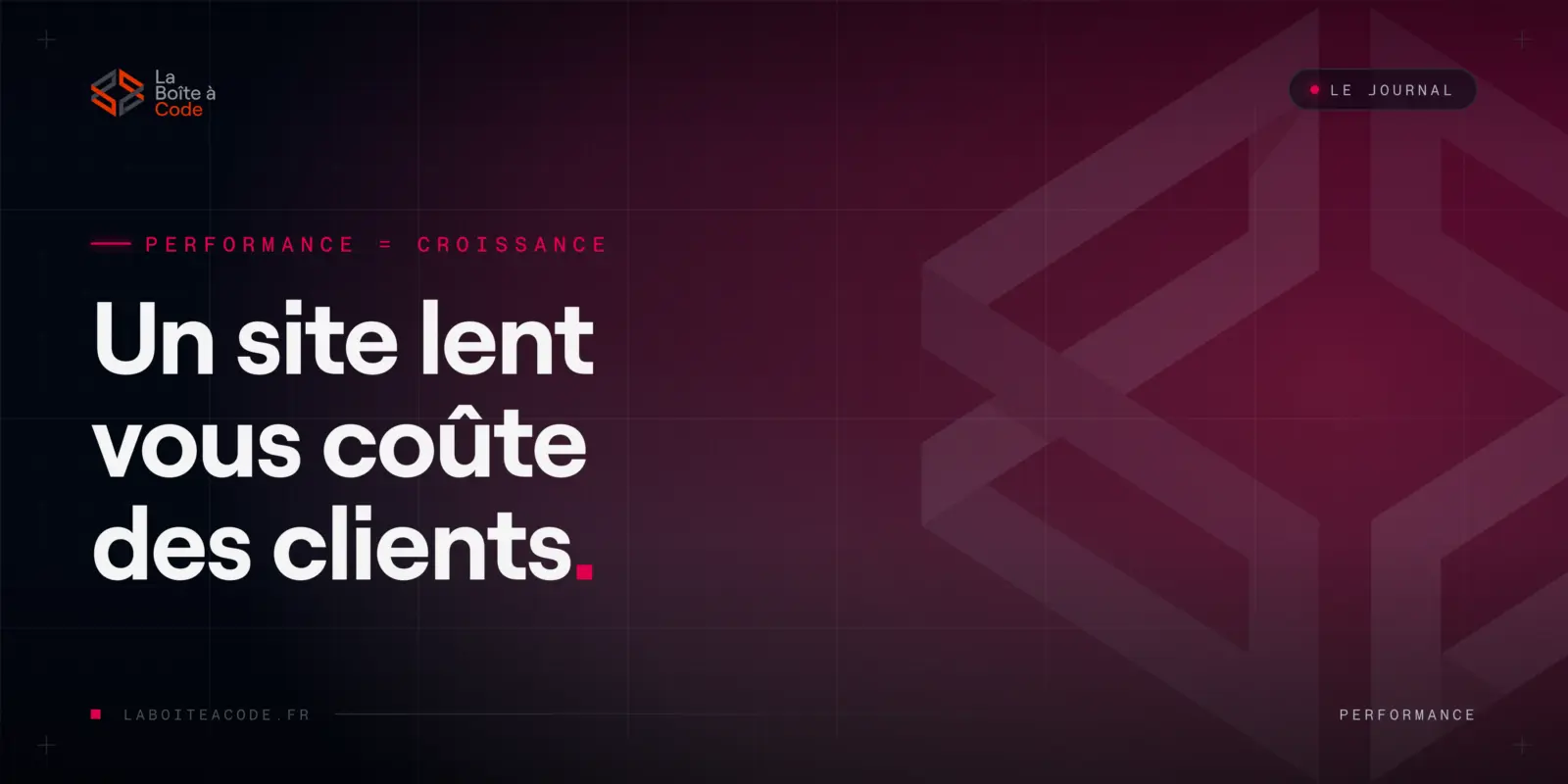 Un site lent perd des clients : la vitesse est un choix d'architecture
