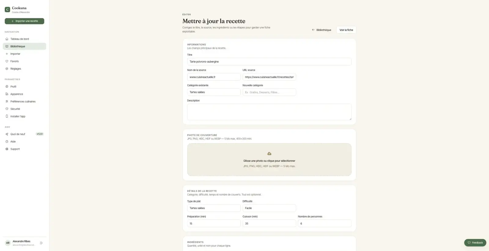 Correction assistée avant enregistrement
