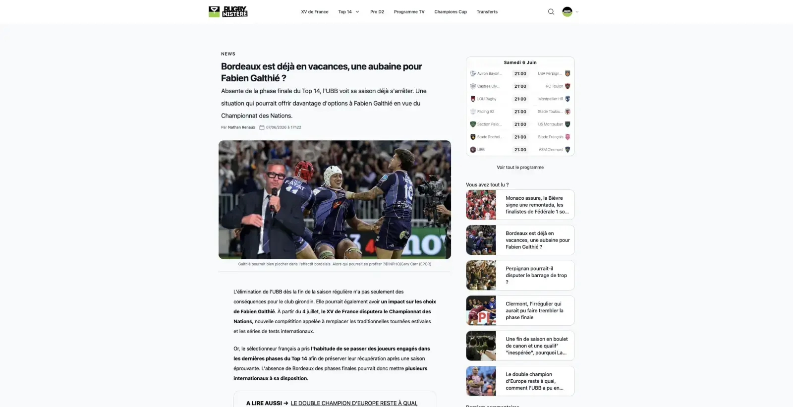 Article d'actualité
