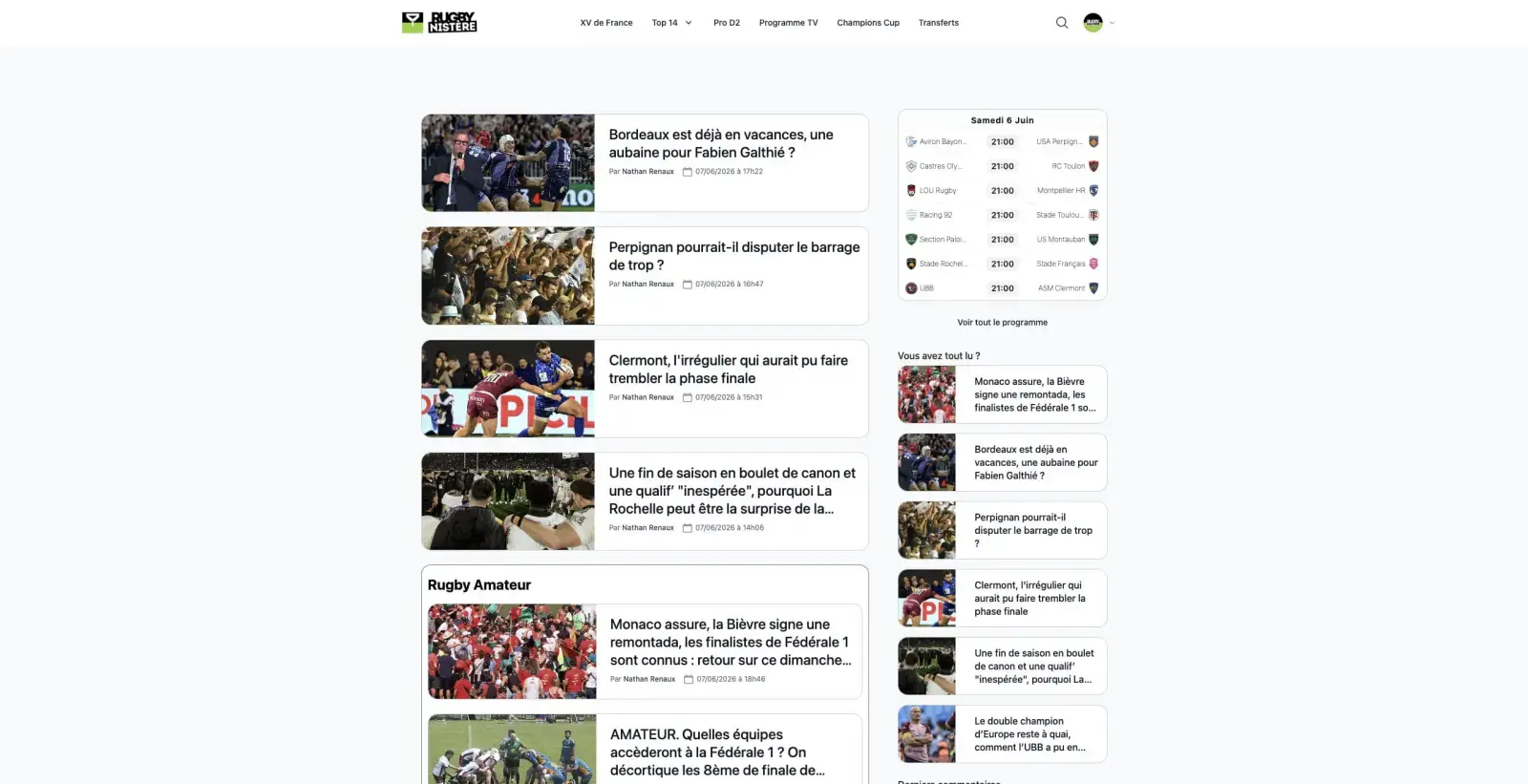 Page d'accueil