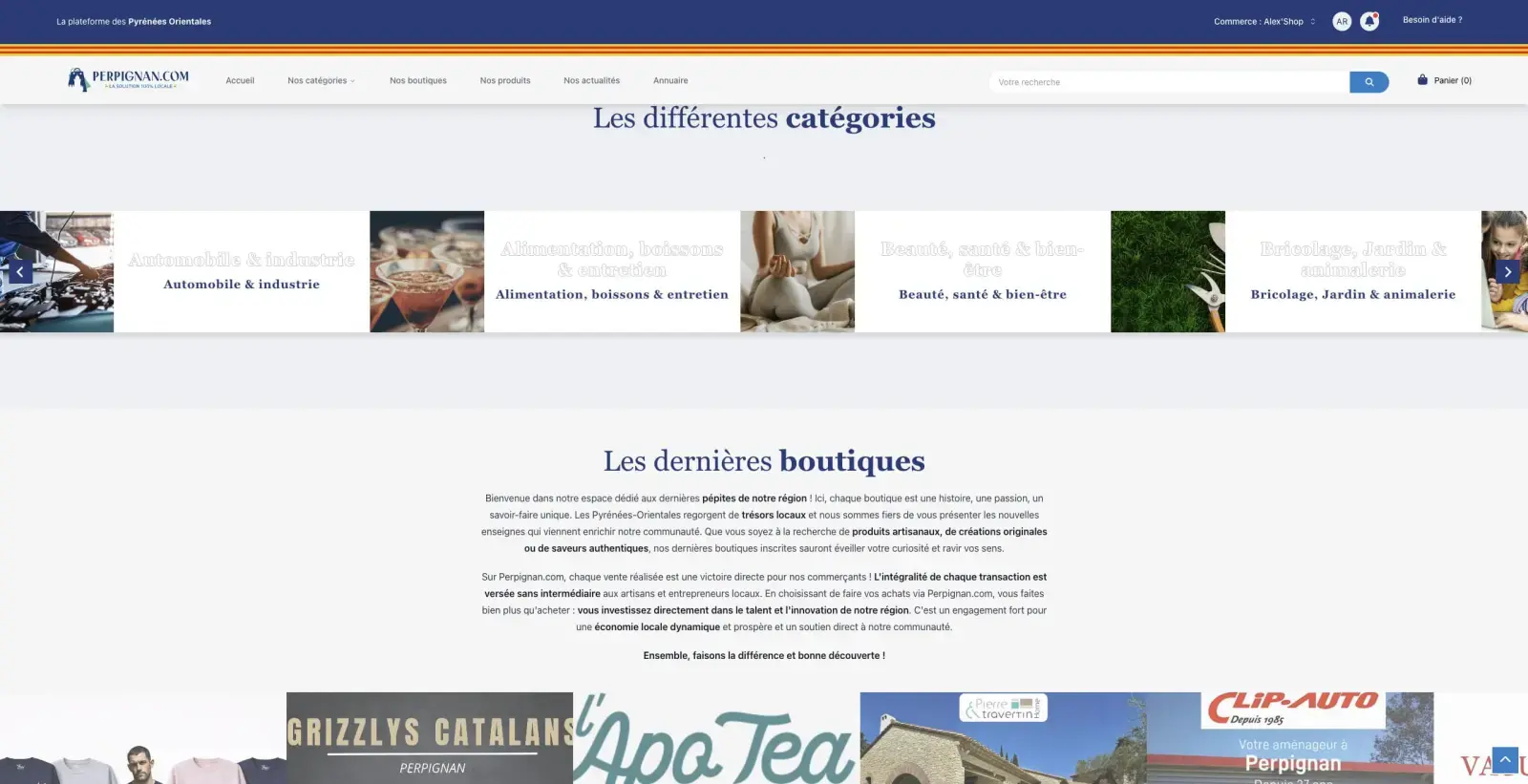 Page d'accueil